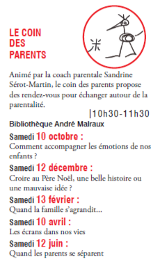 dates rdv parentalité médiathèque Saint Brieuc